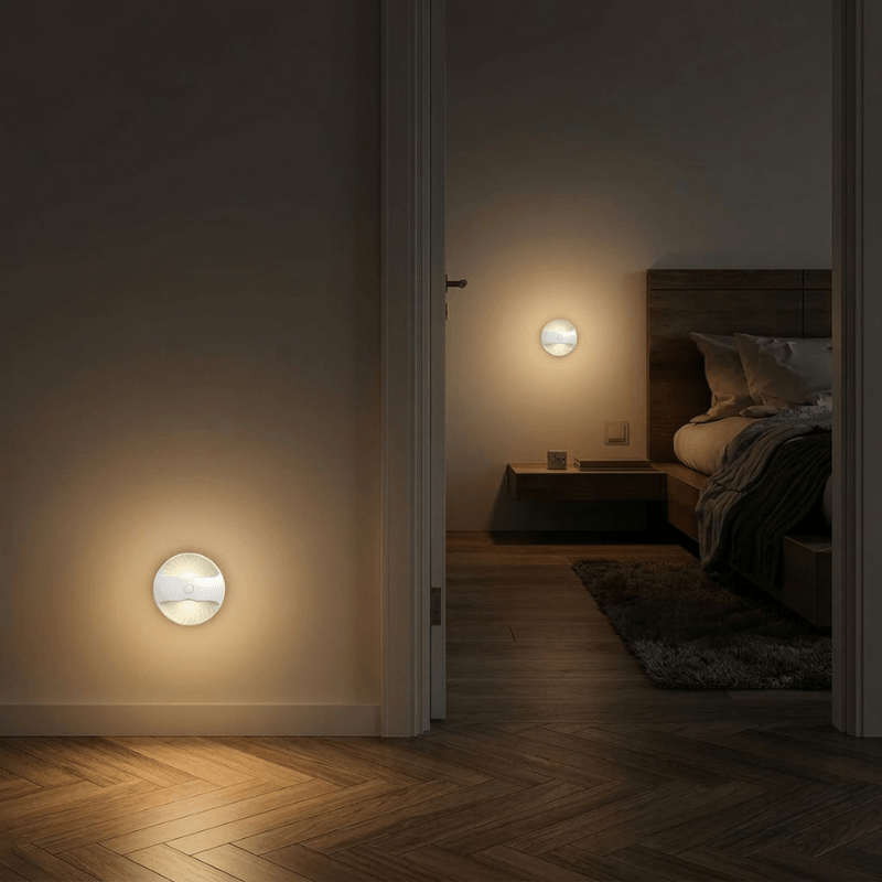 Motion-activated night light (2-pack) — multiple units linked together (hero shot)