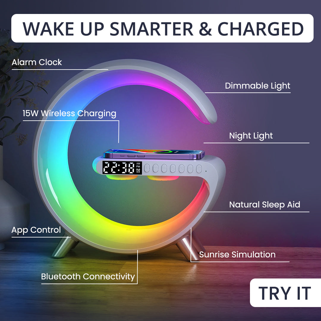 Smart LED Wireless Charging Alarm Clock